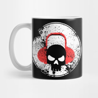 Skull with Headphones - Vintage Mug